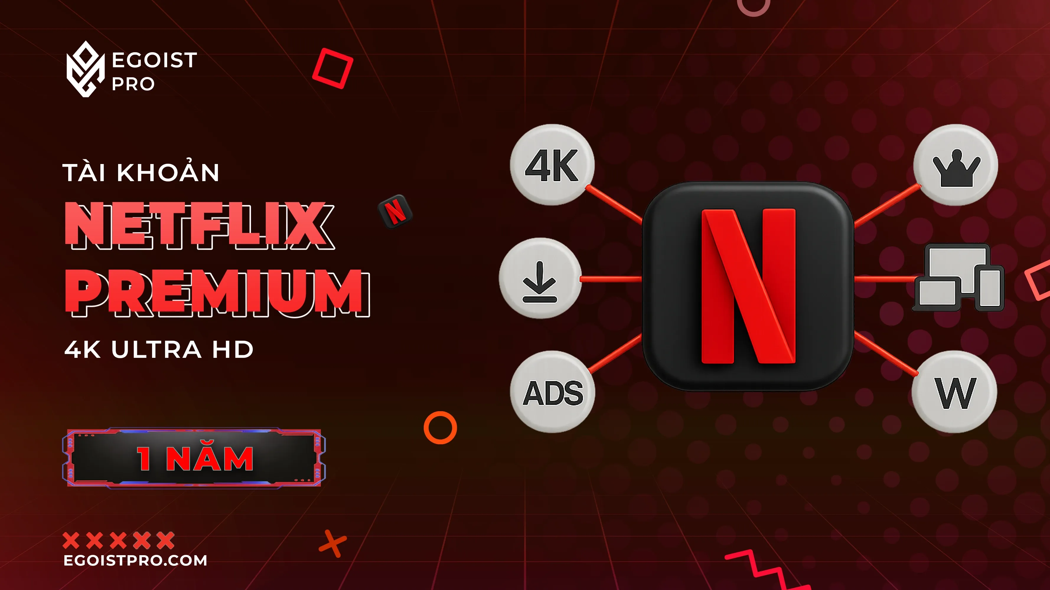 Netflix Premium 1 Năm
